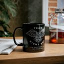 Team Night Owl: 9am Meetings Get 9am Beatings 11oz Black Mug | Coffee Tea Cup Giftable Mugs to Co-workers Funny Office Gifts | Coffee Mugs with Witty Sayings