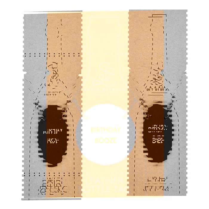 Leather Wine Bottle Tag - 4 Options | Wine Gift Label Accessory