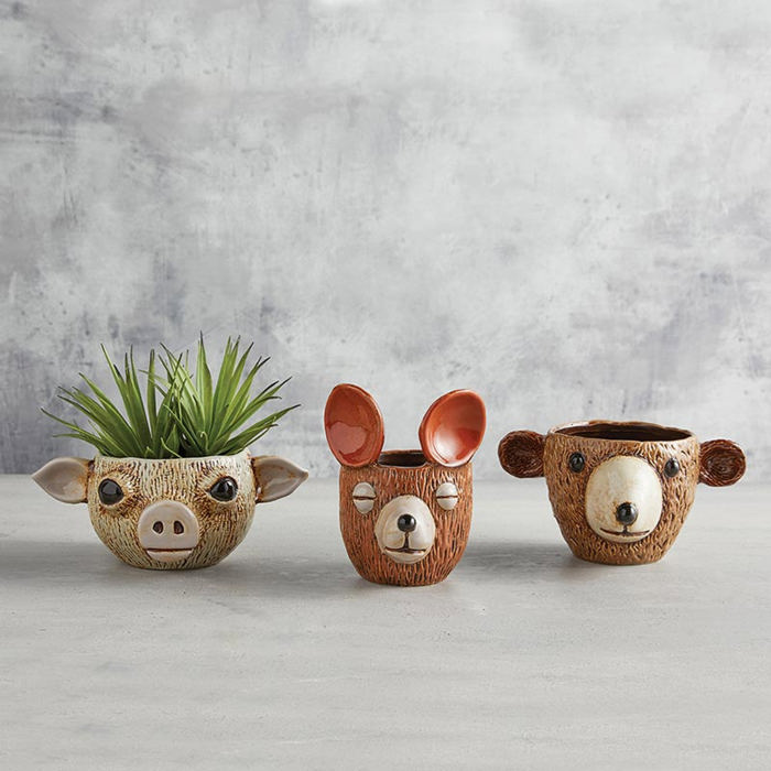 Animal Shaped Plant Pots - Fish, Zebra, Walrus, Giraffe, Hedgehog, Llama and more