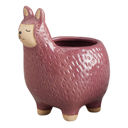 Purple Llama Pot |  Alpaca Ceramic Planter Animal Shaped | Planter For Succulents/Small Plants | 5"  Animal Shaped Plant Pots - Fish, Zebra, Walrus, Giraffe, Hedgehog, Llama and more