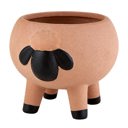 Sheep Animal Planter Pot Large | Unique Decorative Ceramic Pot |  3.5" Tall Animal Shaped Plant Pots - Fish, Zebra, Walrus, Giraffe, Hedgehog, Llama and more