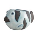 Striped Fish Mini Plant Pot | Decorative Animal Shape Succulent Planter | 2.2" Tall Animal Shaped Plant Pots - Fish, Zebra, Walrus, Giraffe, Hedgehog, Llama and more