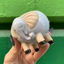 White Elephant Pot | Decorative Succulents Ceramic Planter  | 2.5" Tall Animal Shaped Plant Pots - Fish, Zebra, Walrus, Giraffe, Hedgehog, Llama and more