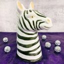 Zebra Vase Planter | 8.5" High Fabulous Ceramic Black and White Stripe Vase for Flowers or Plants Animal Shaped Plant Pots - Fish, Zebra, Walrus, Giraffe, Hedgehog, Llama and more