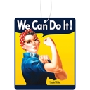 Rosie the Riveter Hanging Air Freshener in Lemon Scent | Car Deodorizer Car Air Freshener Funny Stocking Stuffers - 10 Options - Cat, Mushroom, Goldfish, Squirrel in Underpants, Crow etc. 