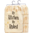 My Kitchen My Rules You & I Are More Than Friends, We're Like a Really Small Gang Towel and Other Funny Cute Gift Dish Tea Towels