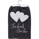 Two Hearts One Love  You & I Are More Than Friends, We're Like a Really Small Gang Towel and Other Funny Cute Gift Dish Tea Towels