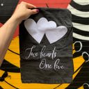 Two Hearts One Love  You & I Are More Than Friends, We're Like a Really Small Gang Towel and Other Funny Cute Gift Dish Tea Towels