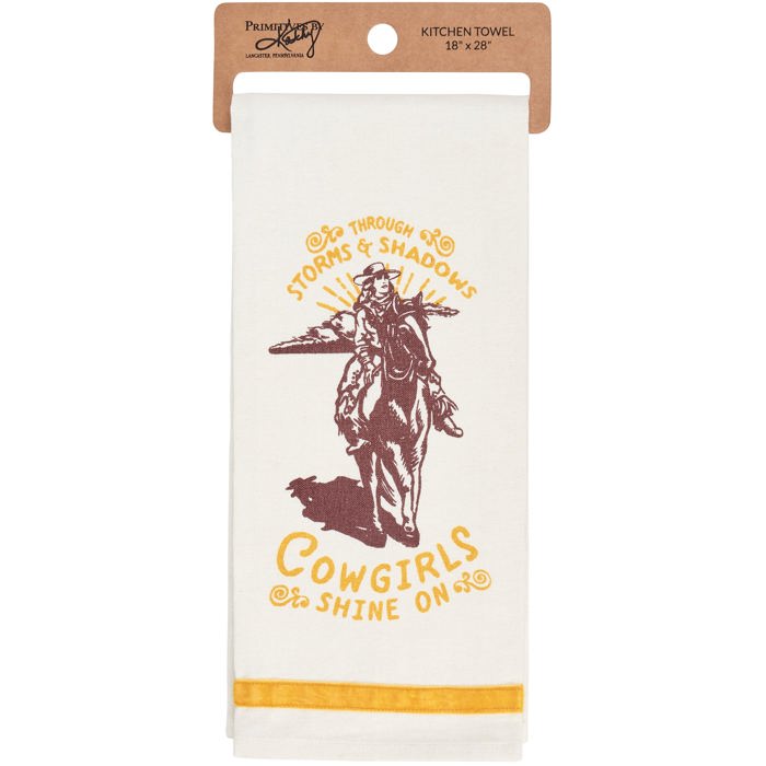 Cowgirl Cowboy Western Themed Kitchen Towels - 3 Styles