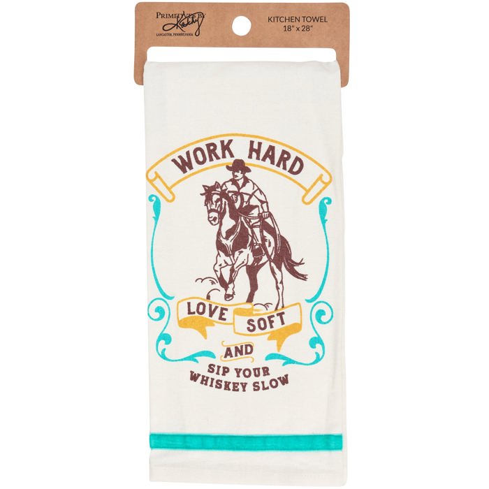 Cowgirl Cowboy Western Themed Kitchen Towels - 3 Styles