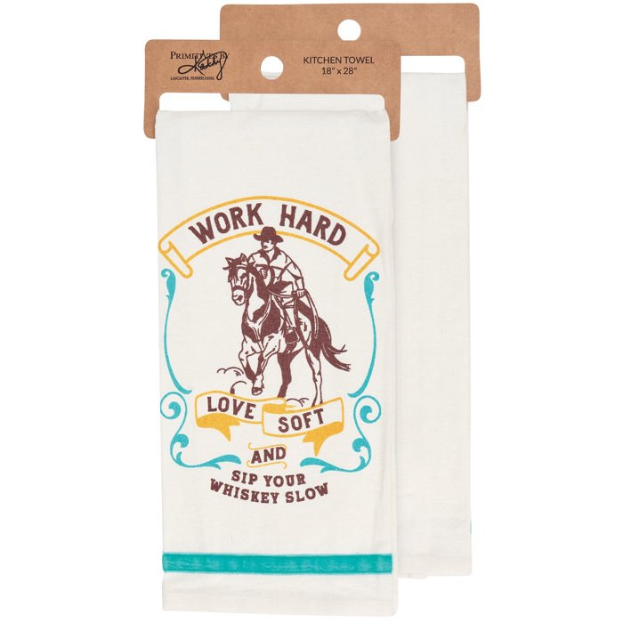 Cowgirl Cowboy Western Themed Kitchen Towels - 3 Styles