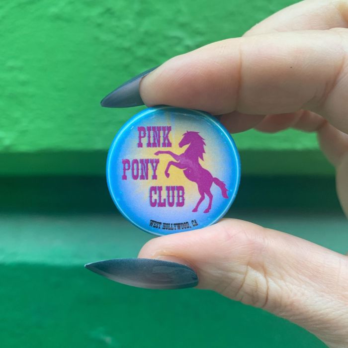 Pink Pony Club and Hot To Go 1.25" Buttons - Pinback Button Pins