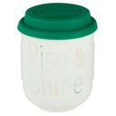 Rise & Shine Plant Themed Ceramic To Go Mugs with Silicone Lids and Sleeves | Gift for Her 