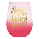 Holiday Spirits Holiday Glassware - Christmas and Winter Themed Wine Glasses - Be Jolly or Leave, Merry Christmas Everyone