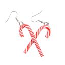 Candy Cane Earrings in Candy Red Stripe Candy Cane Christmas Party Earrings in Candy Stripe or Rainbow | Cute Playful and Fun Christmas Theme Fashion Jewelry