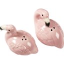 Pink Flamingo Salt & Pepper Set | Stoneware Pink Glazed Shakers | Gift Set for Her Shaped Salt and Pepper Shakers: Flamingo, Mushroom, Zebra | Stoneware Minimalist  Gift Set for Her