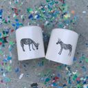 Zebra Salt And Pepper Shakers Set in White | Farmhouse Stoneware | Gift for Her Shaped Salt and Pepper Shakers: Flamingo, Mushroom, Zebra | Stoneware Minimalist  Gift Set for Her