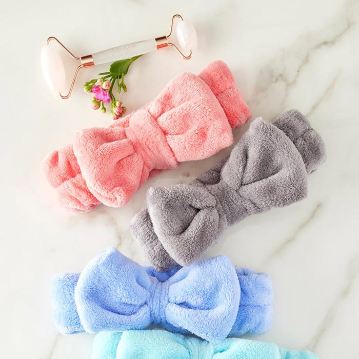 Plush Spa Headbands - 6 Styles and Colors With or Without Bow