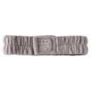 Gray Spa Headband | Soft Hair Band for Facial Care Routine Plush Spa Headbands - 6 Styles and Colors With or Without Bow