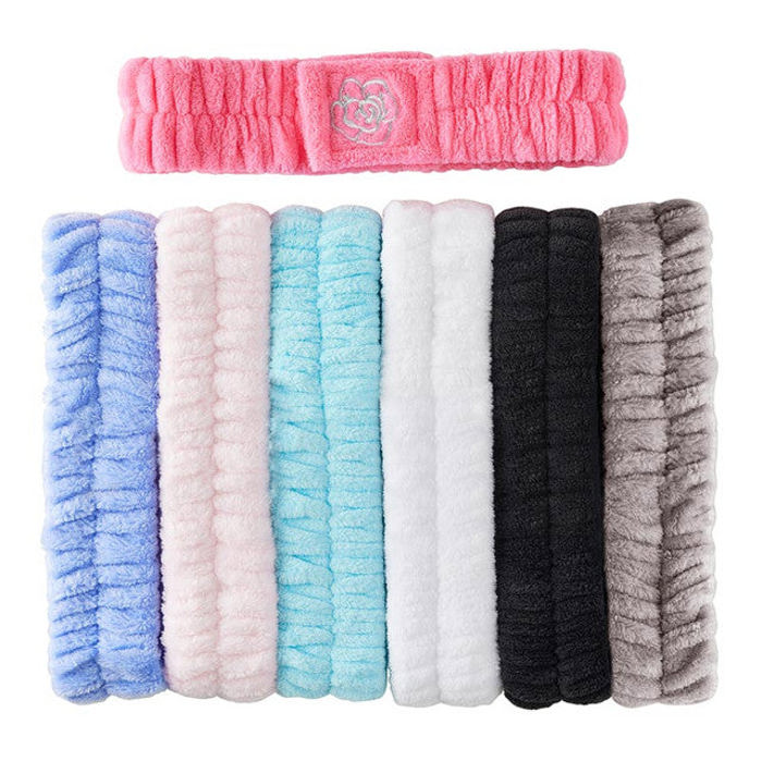 Plush Spa Headbands - 6 Styles and Colors With or Without Bow