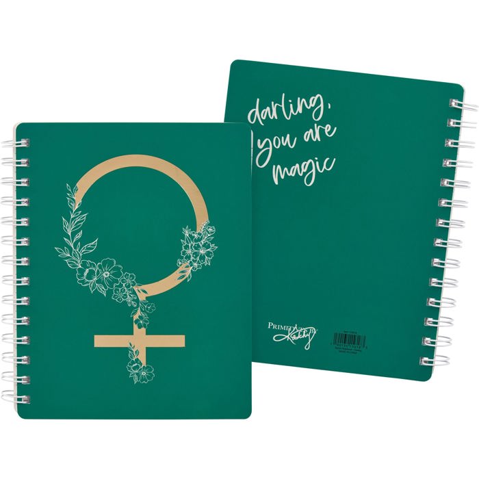 Pretty Spiral Notebooks with Quotes and Illustrations in 16+ Styles