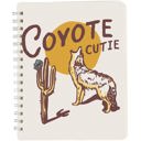 Coyote Cutie Spiral Double-Sided Notebook | Howling Coyote Design Journal | 120 Lined Pages Pretty Spiral Notebooks with Quotes and Illustrations in 16+ Styles