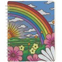 Rainbow and Sunrise Spiral Notebook | Double-Sided Journal | 120 Lined Pages Pretty Spiral Notebooks with Quotes and Illustrations in 16+ Styles