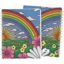 Rainbow and Sunrise Spiral Notebook | Double-Sided Journal | 120 Lined Pages Pretty Spiral Notebooks with Quotes and Illustrations in 16+ Styles