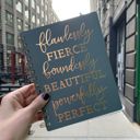 Flawlessly Fierce Spiral Notebook | Foil Lettering | 5.75" x 7.50" | 120 Lined Pages Pretty Spiral Notebooks with Quotes and Illustrations in 16+ Styles