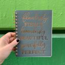 Flawlessly Fierce Spiral Notebook | Foil Lettering | 5.75" x 7.50" | 120 Lined Pages Pretty Spiral Notebooks with Quotes and Illustrations in 16+ Styles