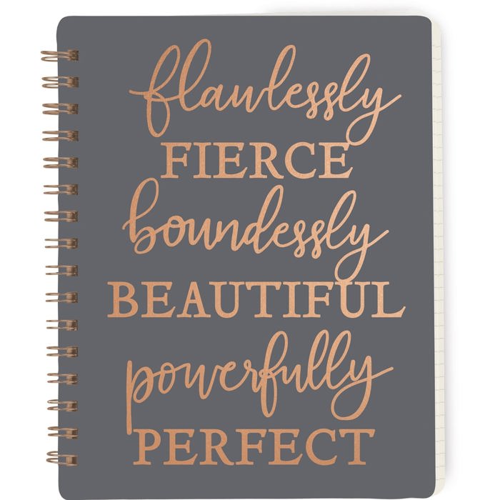 Pretty Spiral Notebooks with Quotes and Illustrations in 16+ Styles