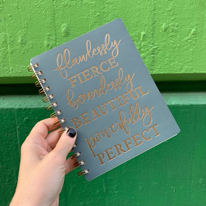 Pretty Spiral Notebooks with Quotes and Illustrations in 16+ Styles