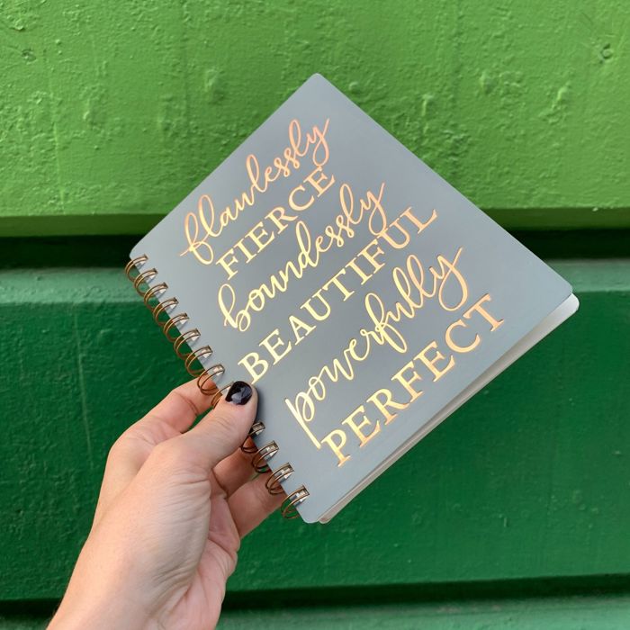 Pretty Spiral Notebooks with Quotes and Illustrations in 16+ Styles