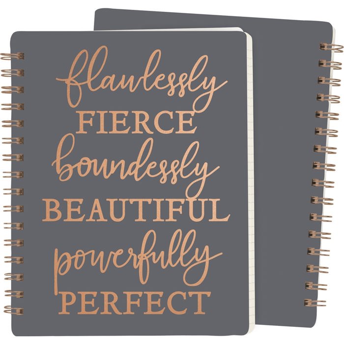 Pretty Spiral Notebooks with Quotes and Illustrations in 16+ Styles