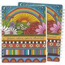 Bloom Where You're Planted Spiral Notebook | Woodburned Flowers & Rainbow Designs Journal Pretty Spiral Notebooks with Quotes and Illustrations in 16+ Styles