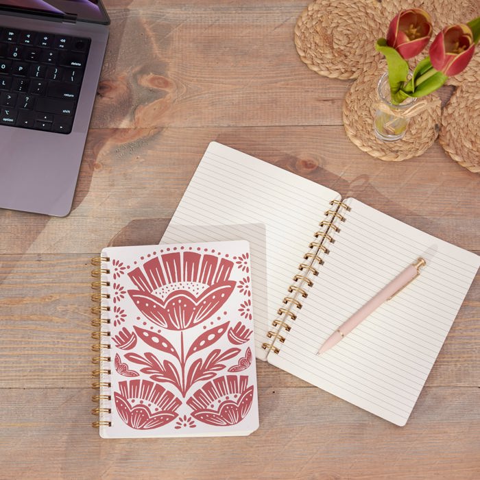 Pretty Spiral Notebooks with Quotes and Illustrations in 16+ Styles