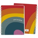 Love Is Kind Spiral Notebook | Rainbow Pride | 5.75" x 7.50"  | 120 Lined Pages Pretty Spiral Notebooks with Quotes and Illustrations in 16+ Styles