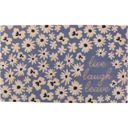 Live Laugh Leave Faux Coir Rug in Blue Floral Designs | Skid-Resistant Backing Mat | 30" x 18" Funny Welcome Mats - Live Laugh Leave, Nope Doormats  | Indoor Outdoor Welcome Mat