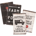 Farm To Fork / Support Your Local Farmers Large Rustic Notebooks | Set of 2 Flexible Notebooks Set of 2 - Animal Puns, Avo Good Day Avocado, Farm to Fork