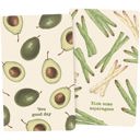 'Avo Good Day and Kick Some Asparagass Large Notebooks | 5" x 8.25" x 1" | Set of 2 Flexible Notebooks Set of 2 - Animal Puns, Avo Good Day Avocado, Farm to Fork