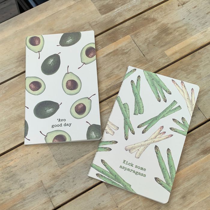 Flexible Notebooks Set of 2 - Animal Puns, Avo Good Day Avocado, Farm to Fork