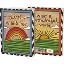 Live Wild & Free - What A Wonderful World Double-Sided Journal | Lined Notebook Pretty Bound Journals - Giftable Notebooks in 12+ Styles | Double-Sided Journal