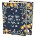 A Wonderful Sister and An Amazing Friend Double-Sided Journal | Gifts for Her Notebook Pretty Bound Journals - Giftable Notebooks in 12+ Styles | Double-Sided Journal