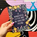 A Wonderful Sister and An Amazing Friend Double-Sided Journal | Gifts for Her Notebook Pretty Bound Journals - Giftable Notebooks in 12+ Styles | Double-Sided Journal