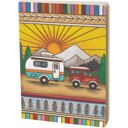 Camper Double-Sided Journal | Wood Burned Camper Trailer Art Designs Notebook Pretty Bound Journals - Giftable Notebooks in 12+ Styles | Double-Sided Journal