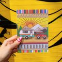 Camper Double-Sided Journal | Wood Burned Camper Trailer Art Designs Notebook Pretty Bound Journals - Giftable Notebooks in 12+ Styles | Double-Sided Journal