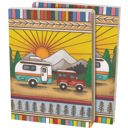 Camper Double-Sided Journal | Wood Burned Camper Trailer Art Designs Notebook Pretty Bound Journals - Giftable Notebooks in 12+ Styles | Double-Sided Journal