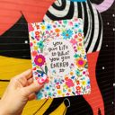 You Give Life To What You Give Journal | Double-Sided Floral Designs Notebook Pretty Bound Journals - Giftable Notebooks in 12+ Styles | Double-Sided Journal