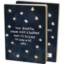 It's Possible To Glow In The Dark Journal | Celestial with Firefly Designs Journal Pretty Bound Journals - Giftable Notebooks in 12+ Styles | Double-Sided Journal