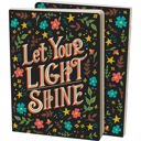 Let Your Light Shine Flower Double-Sided Journal | Floral Designs Notebook | 160 lined pages Pretty Bound Journals - Giftable Notebooks in 12+ Styles | Double-Sided Journal